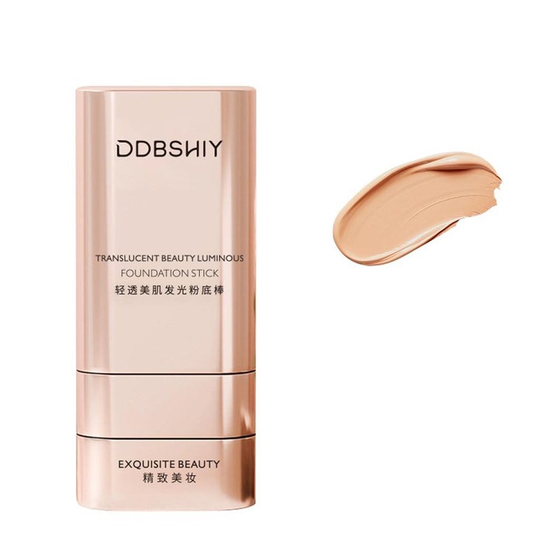 Concealer Foundation Stick, Double-Ended, Glowing Creamy Skin, Brightens Skin Tone, Long-Lasting and Smudge-Proof for Women